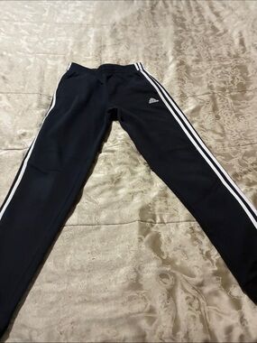 adidas Black Kids Joggers with White 3-Stripes